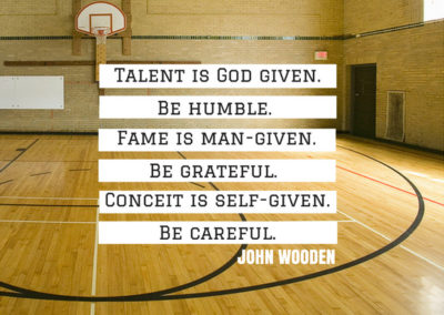 John Wooden motivational quote